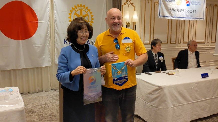 Luiz Maggio, um dos fundadores do Rotary Club de Ribeirão Preto-Califórnia, visita o Japão