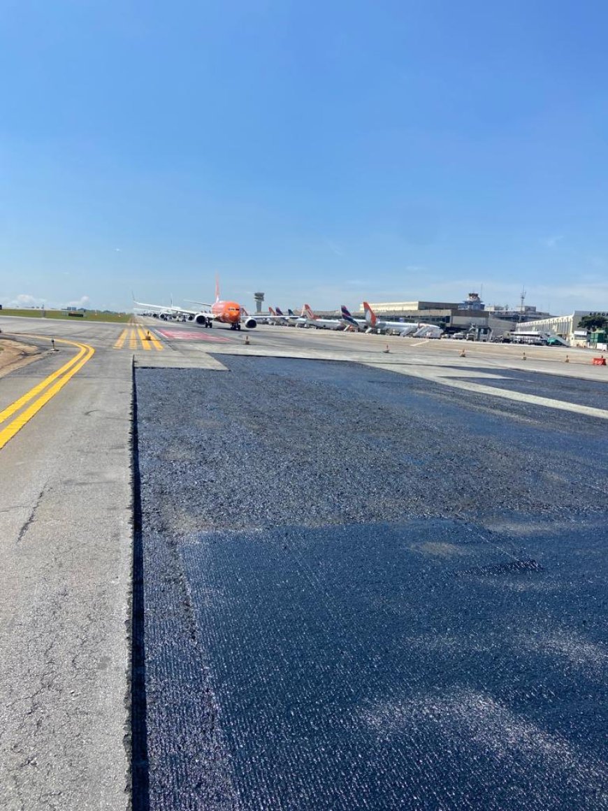 Aeroporto de Congonhas recebe obras de repavimentação das pistas de taxiamento