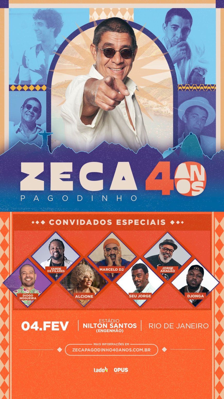 Zeca Pagodinho confirma participação especial de Djonga em gravação de DVD no Rio de Janeiro