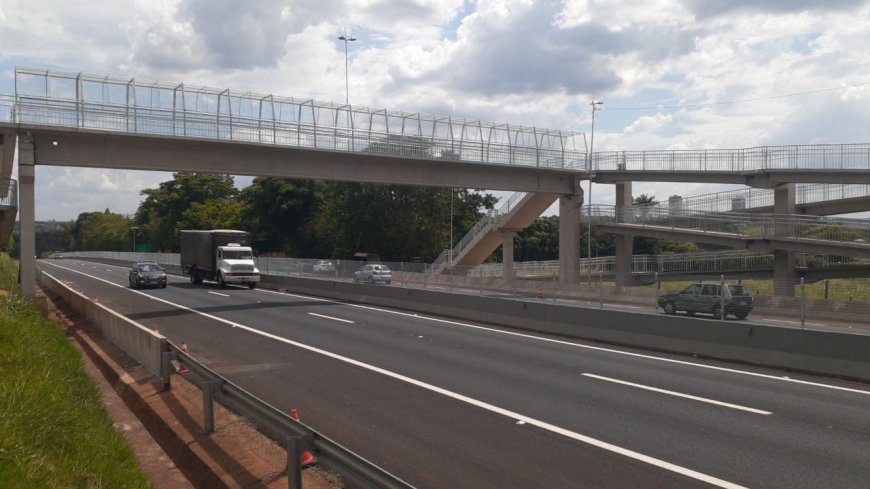 Arteris ViaPaulista finaliza construção de passarela em trecho entre Ribeirão e Bonfim Paulista