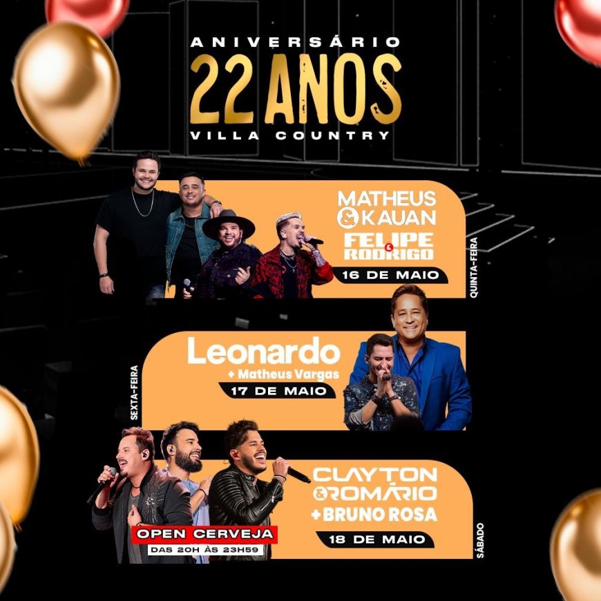 Villa Country celebra seus 22 anos com três dias de festa