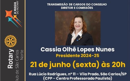 29 de junho tem posse da nova gestão Distrito 4540 do Rotary