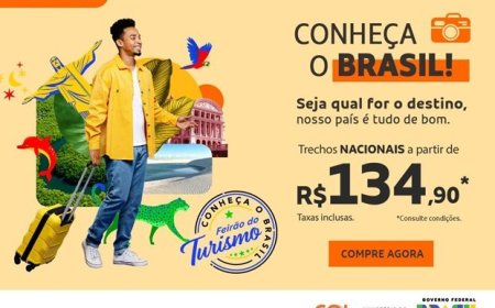 GOL embarca no 1º Feirão do Turismo: Conheça o Brasil, com trechos nacionais a partir de R$ 134,90