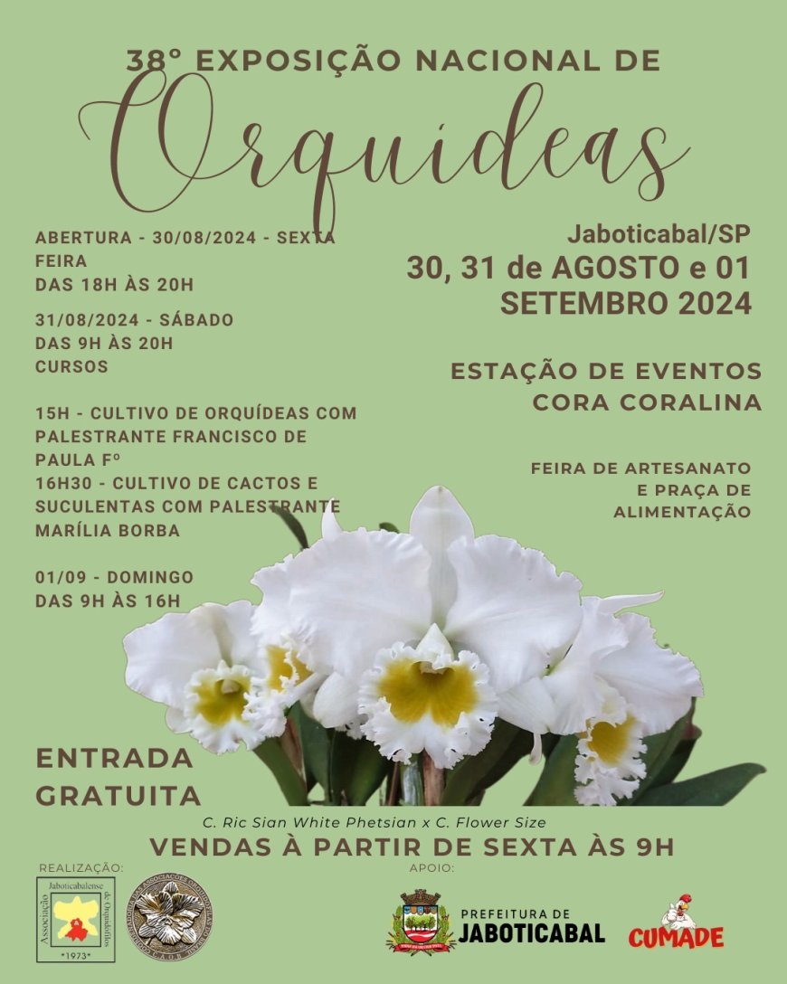 38ª Exposição Nacional de Orquídeas  em Jaboticabal