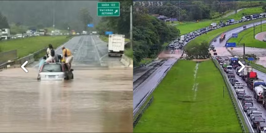 Rodovia Dom Pedro é bloqueada nos dois sentidos após rio transbordar no interior de SP