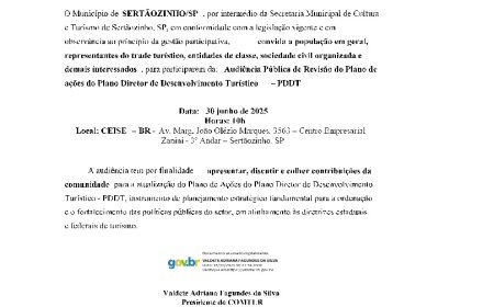 AUDIÊNCIA PÚBLICA COMTUR SERTÃOZINHO