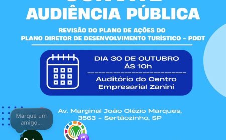 Comtur Sertãozinho convida população para audiência pública