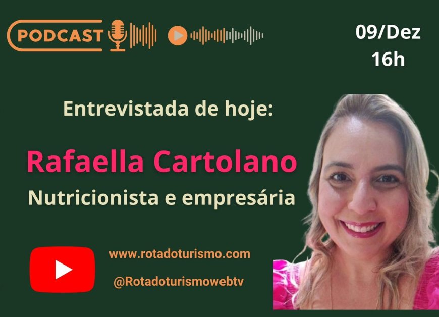 Rafaella Cartolano foi a entrevistada de hoje no Podcast Fala Mulher... qual o sabor?