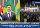 AGORA É LEI: Projeto do Presidente da Câmara que cria o Portal do Artista é aprovado por unanimidade e garante apresentações de artistas locais em eventos do município