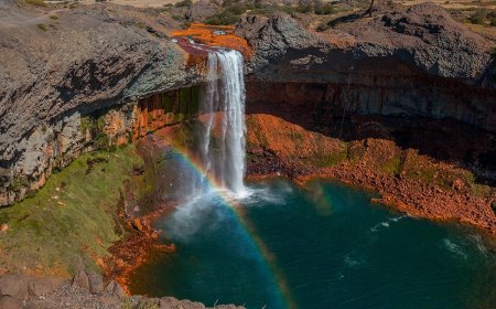 Uma cachoeira de fogo na Patagônia Argentina