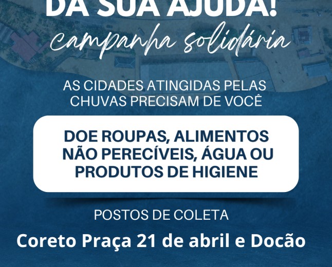 Sertãozinho realiza ação de arrecadação de donativos para ajudar cidades afetadas por temporal do último dia 24